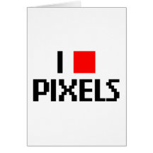 Eu amo pixéis cartão