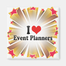 Eu amo planejadores de evento imã