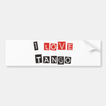 Eu amo produtos & design do tango! adesivo