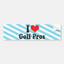 Eu amo profissionais do golfe adesivos