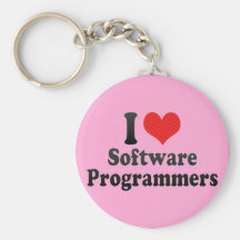 Eu amo programadores do software chaveiros