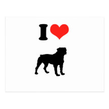 Eu amo Rottweilers Cartao Postal