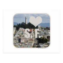Eu amo San Francisco Cartão Postal