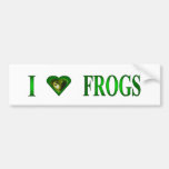 Eu amo sapos Bumpersticker Adesivos