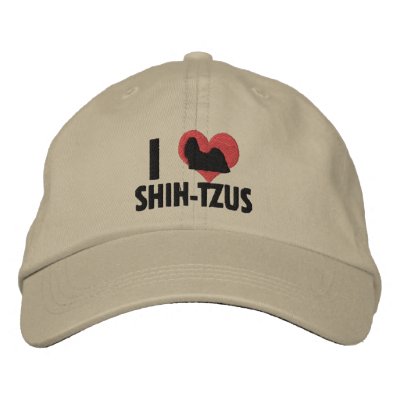 Eu amo Shih Tzus Bone Bordado