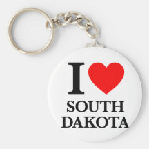 Eu amo South Dakota Chaveiros