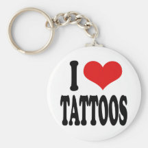 Eu amo tatuagens chaveiros