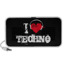 Eu amo Techno Caixinha De Som Para Viagem