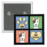 Eu amo terrier de Bull Pins
