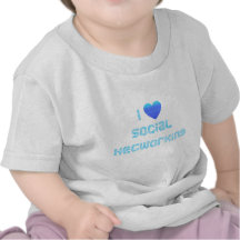 Eu amo trabalhos em rede sociais camisetas