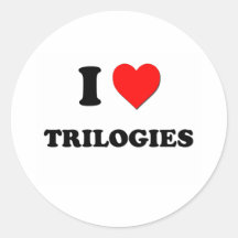 Eu amo trilogia adesivo redondo