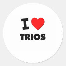 Eu amo trios adesivos