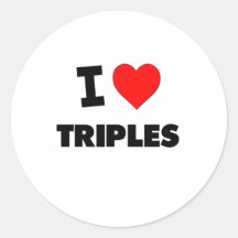 Eu amo triplicar-se adesivo