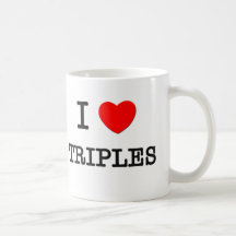Eu amo triplicar-se caneca