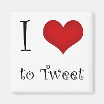 Eu amo Tweet ímã Imas De Geladeira