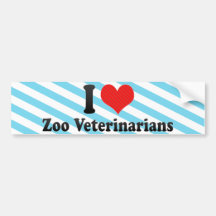 Eu amo veterinários do jardim zoológico adesivo