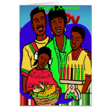 Eu amo você-Kwanzaa Cartoes