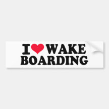 Eu amo Wakeboarding Adesivo