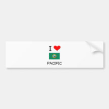 Eu amo Washington pacífico Adesivos