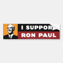 Eu apoio Ron Paul - laranja Adesivos