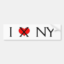 "Eu deio autocolante no vidro traseiro de NY" Adesivo