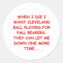 eu deio cleveland adesivos redondos