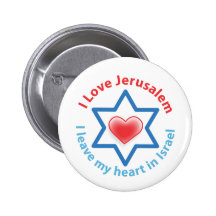 Eu deixo meu coração em Israel - amor Jerusalem de Botons
