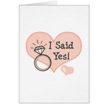 Eu disse o cartão sim Wedding do anúncio
