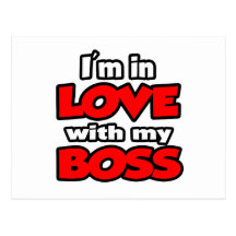 Eu estou no amor com meu chefe cartões postais