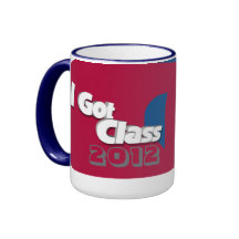 Eu fiquei a classe 2012 caneca vermelha e azul