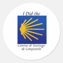 Eu fiz o Camino de Santiago Adesivo Em Formato Redondo