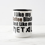 Eu gosto de meu preto do café apenas como meu meta caneca