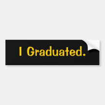 Eu graduei-me. autocolante no vidro traseiro adesivo