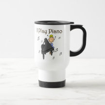 Eu jogo t-shirt e presentes do piano caneca