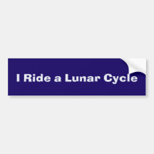 Eu monto um ciclo lunar Bumpersticker Adesivo