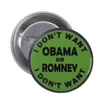 Eu não quero Obama ou Romney Boton