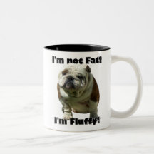Eu não sou caneca gorda do buldogue