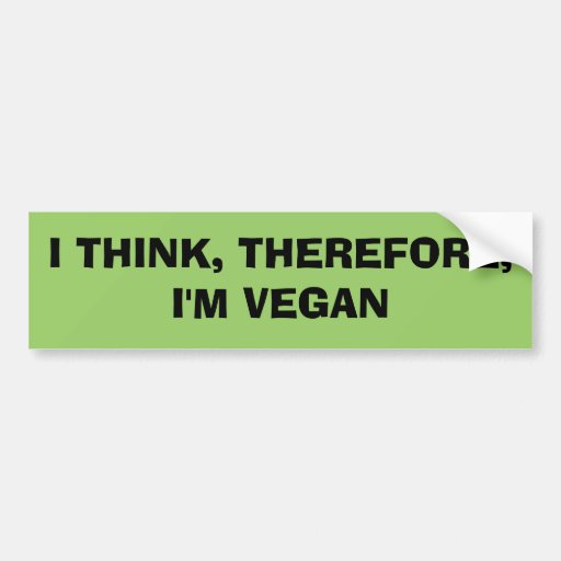 EU PENSO, CONSEQÜENTEMENTE, eu sou VEGAN Adesivos