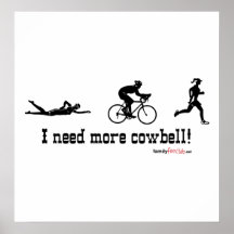 Eu preciso mais t-shirt do cowbell poster