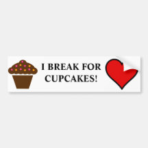 Eu quebro para cupcakes! adesivo