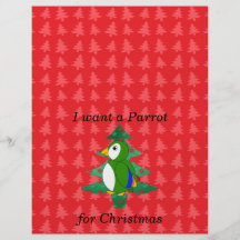 eu quero um papagaio para o Natal Panfleto Personalizados