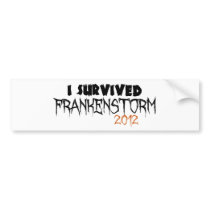 Eu sobrevivi a Frankenstorm 2012 adesivos de carro