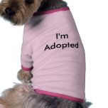 Eu sou adotado camisa para cães