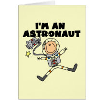 Eu sou camiseta e presentes de um astronauta cartões