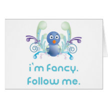 Eu sou extravagante. Siga-me. Design do Twitter Cartão