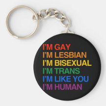 Eu sou GLBT que eu sou HUMANO Chaveiros