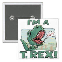 Eu sou ideias de um presente de T. Rex Dinossauro Botons