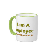 Eu sou um empregado canecas