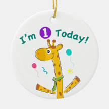 Eu sou um hoje - design do girafa enfeite
