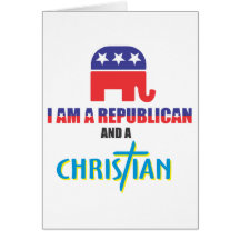 Eu sou um republicano e um cristão cartao